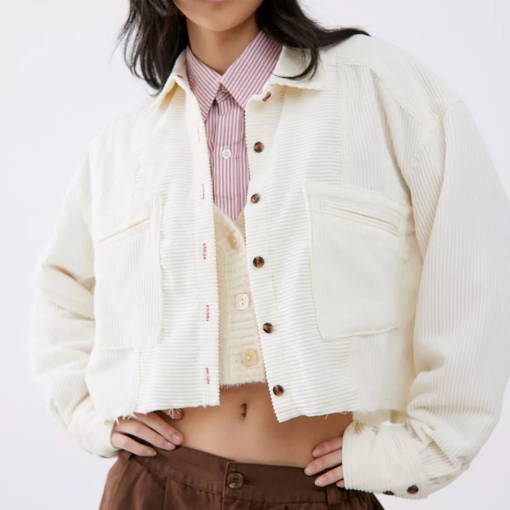 Bdg Rodney Corduroy Cropped Jacket Size Xs